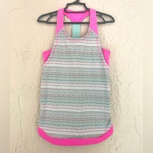 Ivivva by Lululemon for girls sports yoga tank with built in bralette. Size 8